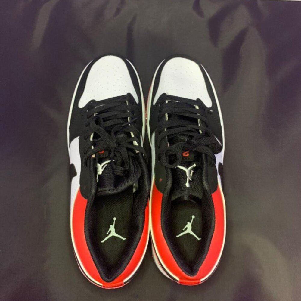 Jordan low shadow red black white